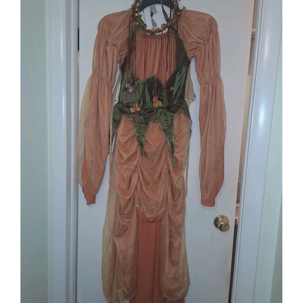 Women's Sz 7-9 M Renaissance Costume Fairy Woodland Medieval Dress Headpiece